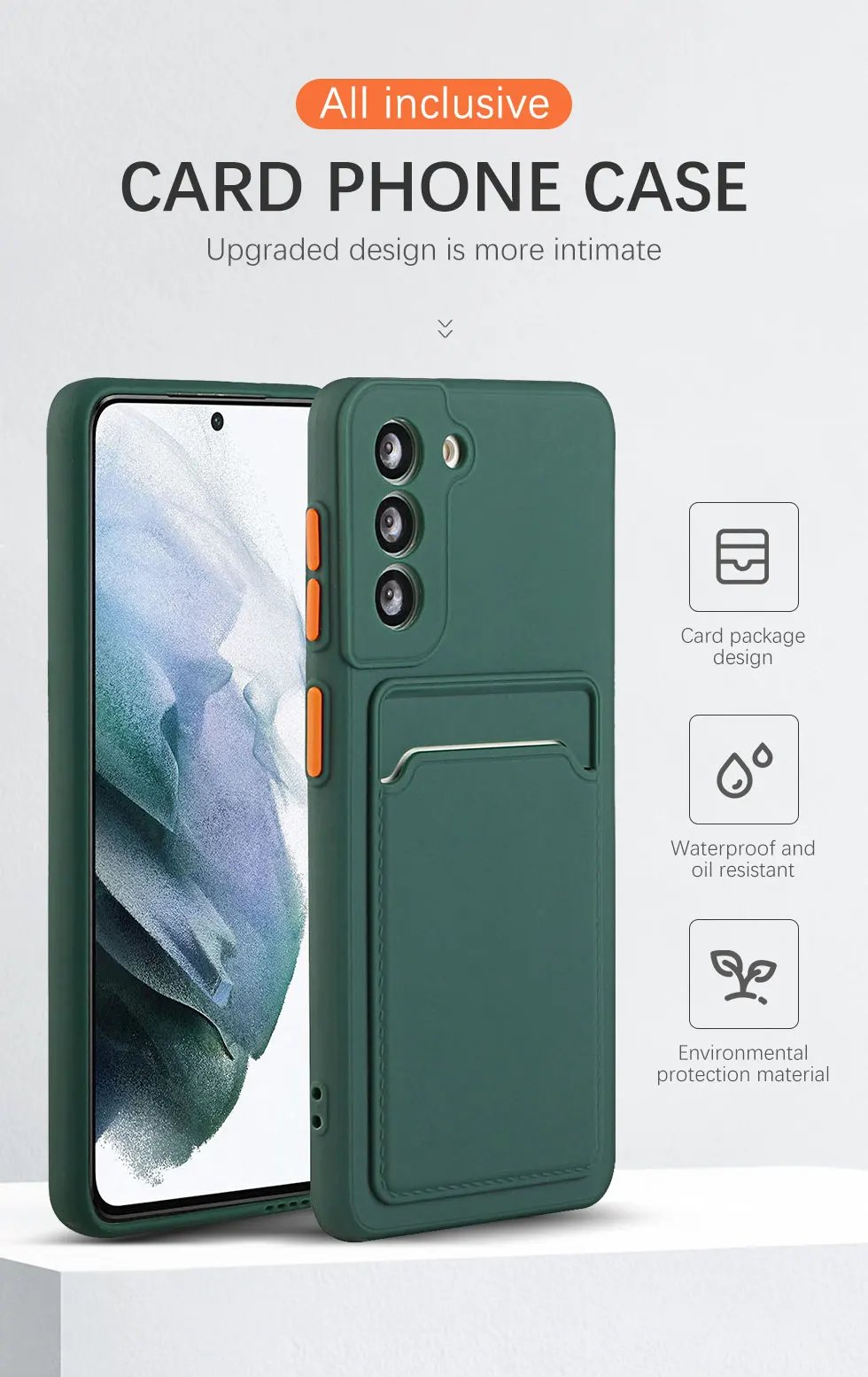 Shockproof Card holder Case For Samsung Galaxy S20 S21 Note 20 A12 A32 A42 A51 A52 A71 A72 Mobile Phone Cover Silicone Women Men Shockproof Card holder Case For Samsung Galaxy S20 S21 Note 20 A12 A32 A42 A51 A52 A71 A72 Mobile Phone Cover Silicone Women Men