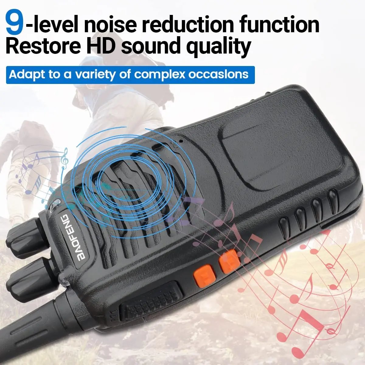 1/2 PCS BF 888S Walkie Talkie UHF 400 470MHz 888s Long Range Two Way Ham Radios Transceiver for Hunting Hotel