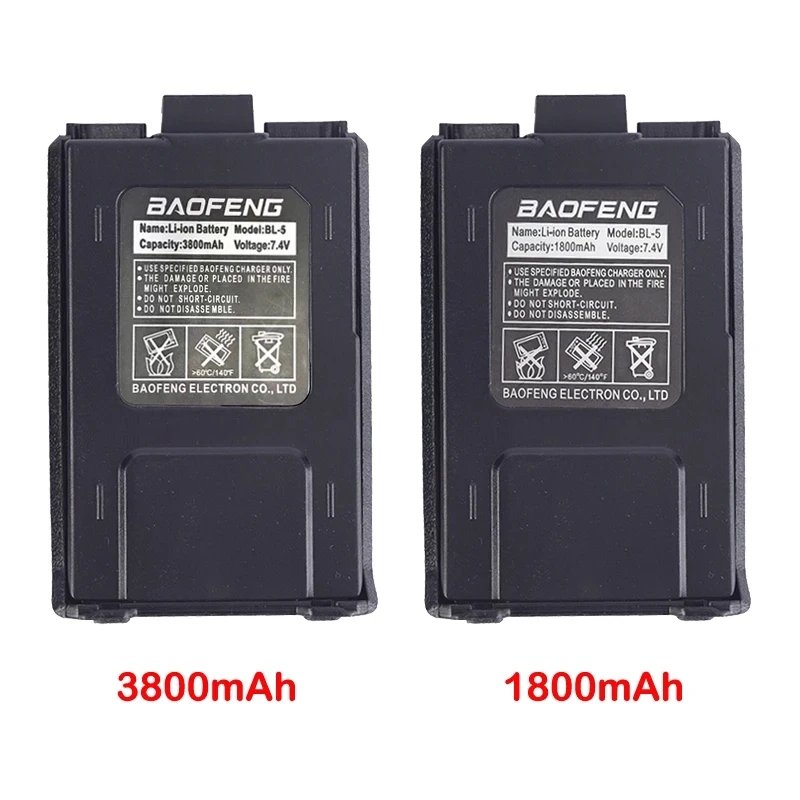 attery BL-5 Li-ion 1800mAh Battery 3800mAh Battery For UV5R UV 5R Walkie Talkie Two Way Radio Accessory