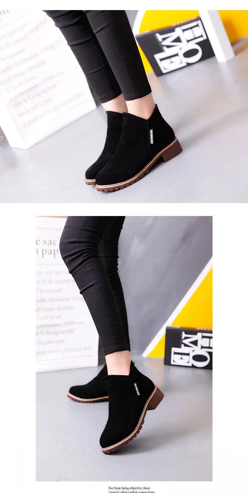 Shoes Women Fashion Thick Sole Ankle Boots Comfortable Plus Size Snow Boots for Women Female Platform Boots Botas De Mujer 2023