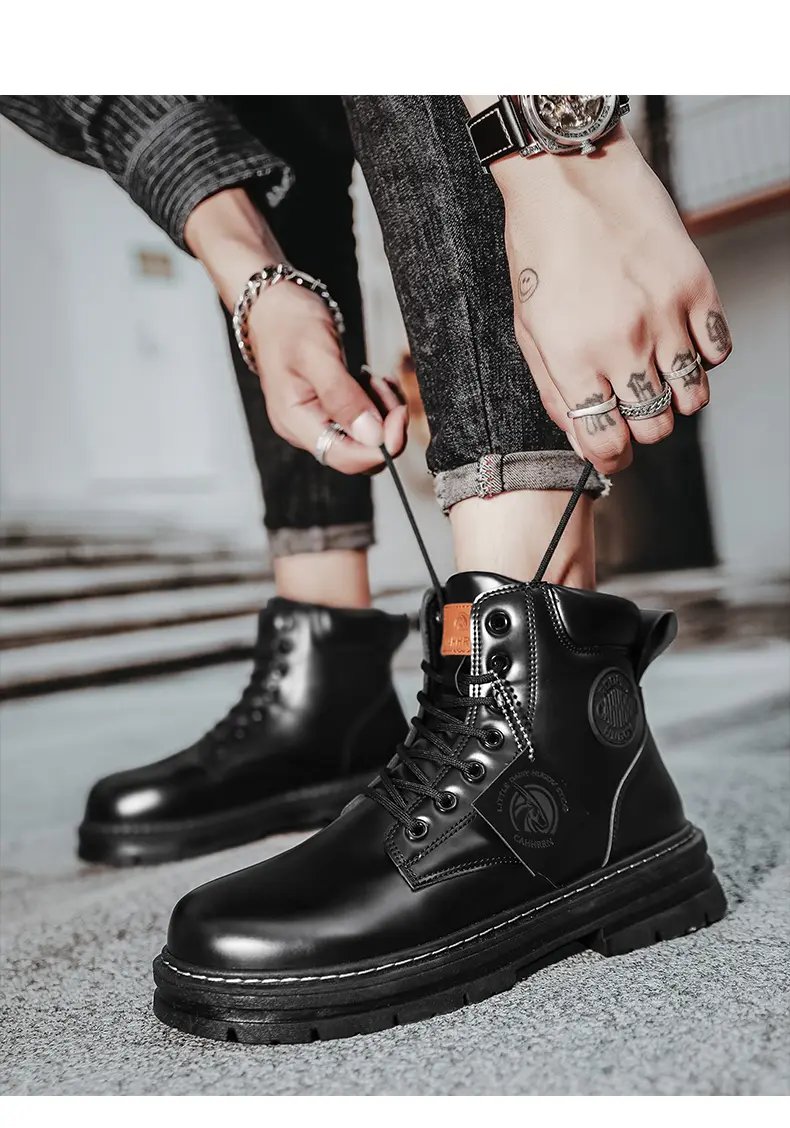 Walking Martin Boots for Men Outdoor Boots Luxury Brands Men's Ankle Boots Winter New High Top Casual Shoes Classic Design