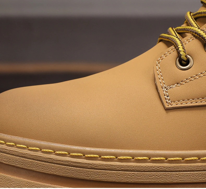 High Top Boots Men's Leather Shoes Fashion Motorcycle Ankle Boots for Men Winter Boots Man Shoes Lace-Up Botas Hombre High Top Boots Men's Leather Shoes Fashion Motorcycle Ankle Boots for Men Winter Boots Man Shoes Lace-Up Botas Hombre