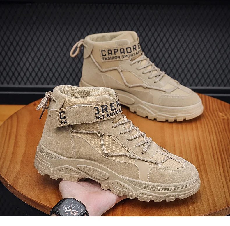 Chunky Boots for Men Ankle Boots 2023 New Outdoor Casual Men's Sneakers Boots Walking Shoes Male Martan Shoes for Men Designer