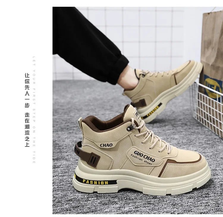 Mens Boots High Top Shoes Casual Winter Platform Designer Luxury Ankle Sport Chelsea Tactical Cowboy Work Safety Sneakers 안전화