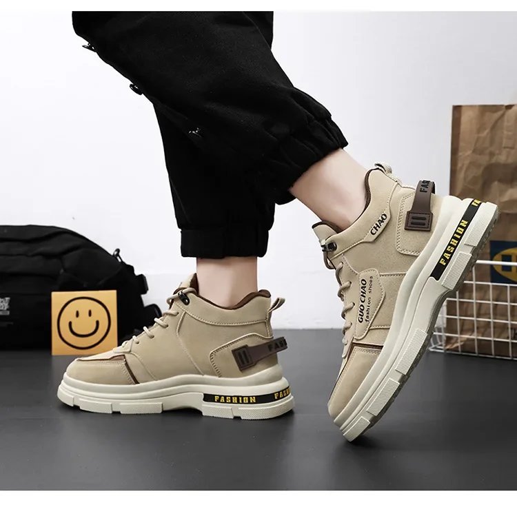 Mens Boots High Top Shoes Casual Winter Platform Designer Luxury Ankle Sport Chelsea Tactical Cowboy Work Safety Sneakers 안전화