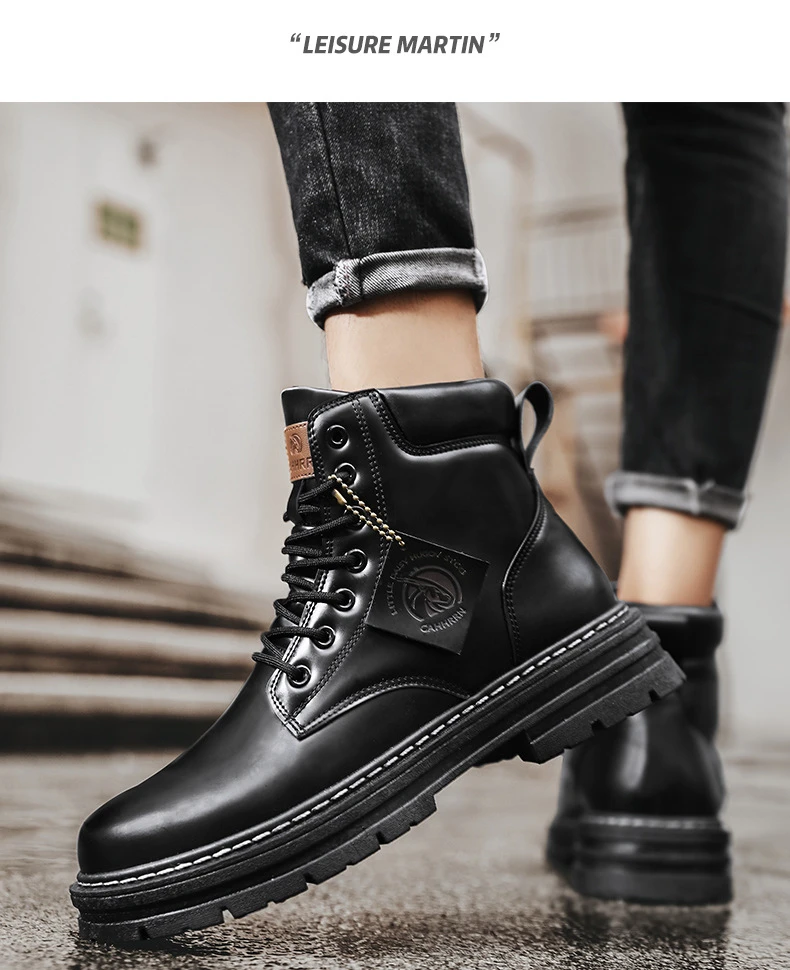 2024 mens high top boots mens leather shoes fashion motorcycle ankle boots mens winter boots comfortable platform desert boots 2024 mens high top boots mens leather shoes fashion motorcycle ankle boots mens winter boots comfortable platform desert boots