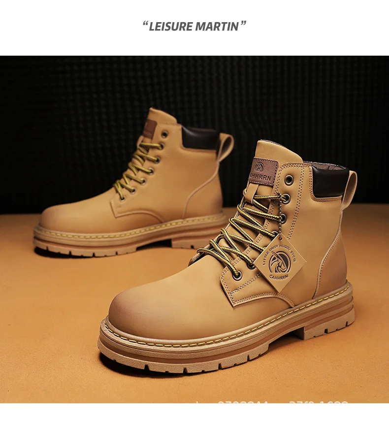 2024 mens high top boots mens leather shoes fashion motorcycle ankle boots mens winter boots comfortable platform desert boots 2024 mens high top boots mens leather shoes fashion motorcycle ankle boots mens winter boots comfortable platform desert boots
