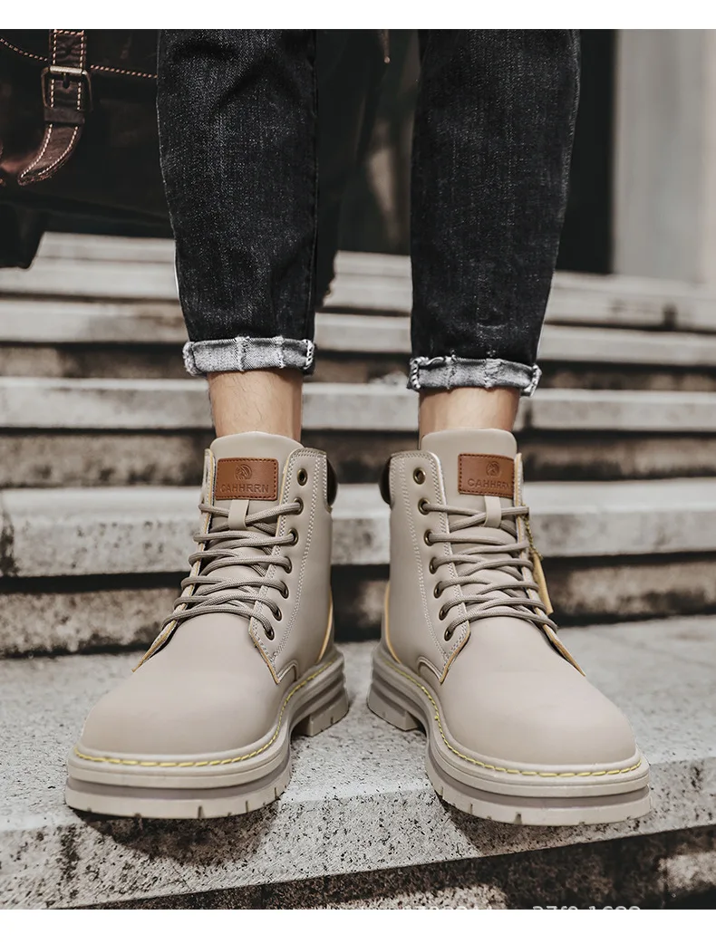 2024 mens high top boots mens leather shoes fashion motorcycle ankle boots mens winter boots comfortable platform desert boots 2024 mens high top boots mens leather shoes fashion motorcycle ankle boots mens winter boots comfortable platform desert boots