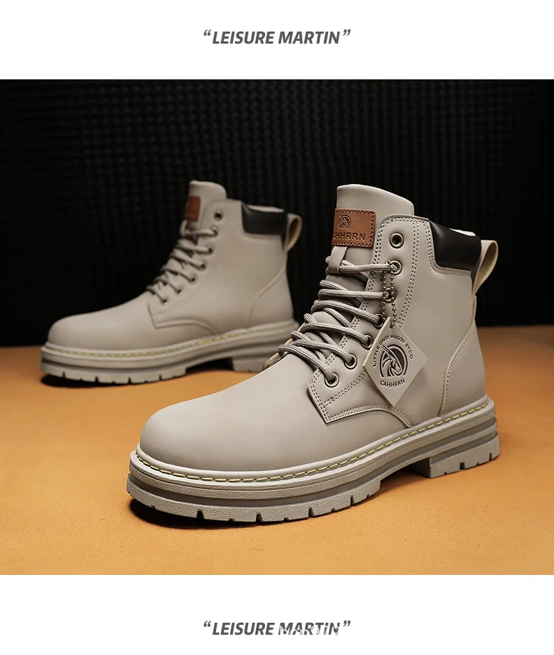 2024 mens high top boots mens leather shoes fashion motorcycle ankle boots mens winter boots comfortable platform desert boots 2024 mens high top boots mens leather shoes fashion motorcycle ankle boots mens winter boots comfortable platform desert boots