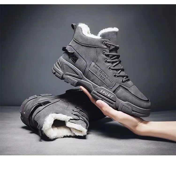 New Boots Men Winter Fashion Plush Shoes Snow Boots Male Casual Outdoor Sneakers Lace Up Warm Shoes Non Slip Ankle Boots Male New Boots Men Winter Fashion Plush Shoes Snow Boots Male Casual Outdoor Sneakers Lace Up Warm Shoes Non Slip Ankle Boots Male
