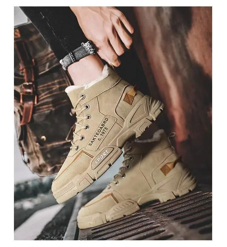 New Boots Men Winter Fashion Plush Shoes Snow Boots Male Casual Outdoor Sneakers Lace Up Warm Shoes Non Slip Ankle Boots Male New Boots Men Winter Fashion Plush Shoes Snow Boots Male Casual Outdoor Sneakers Lace Up Warm Shoes Non Slip Ankle Boots Male