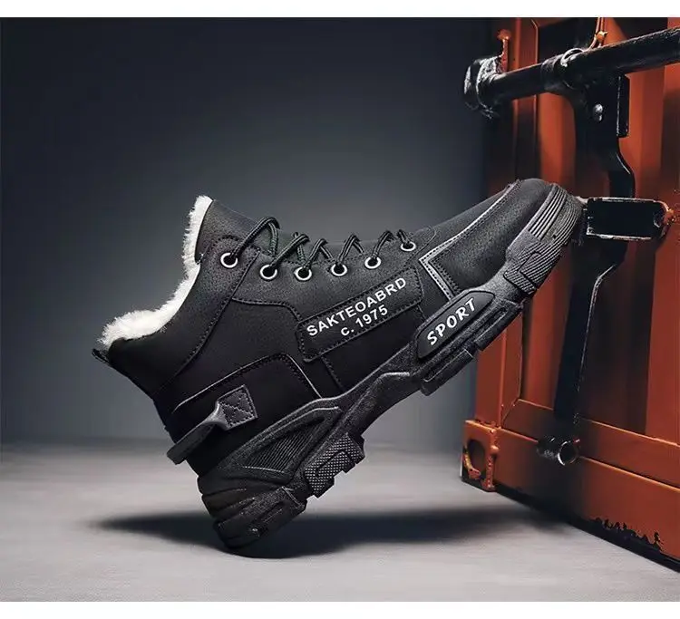 New Boots Men Winter Fashion Plush Shoes Snow Boots Male Casual Outdoor Sneakers Lace Up Warm Shoes Non Slip Ankle Boots Male New Boots Men Winter Fashion Plush Shoes Snow Boots Male Casual Outdoor Sneakers Lace Up Warm Shoes Non Slip Ankle Boots Male