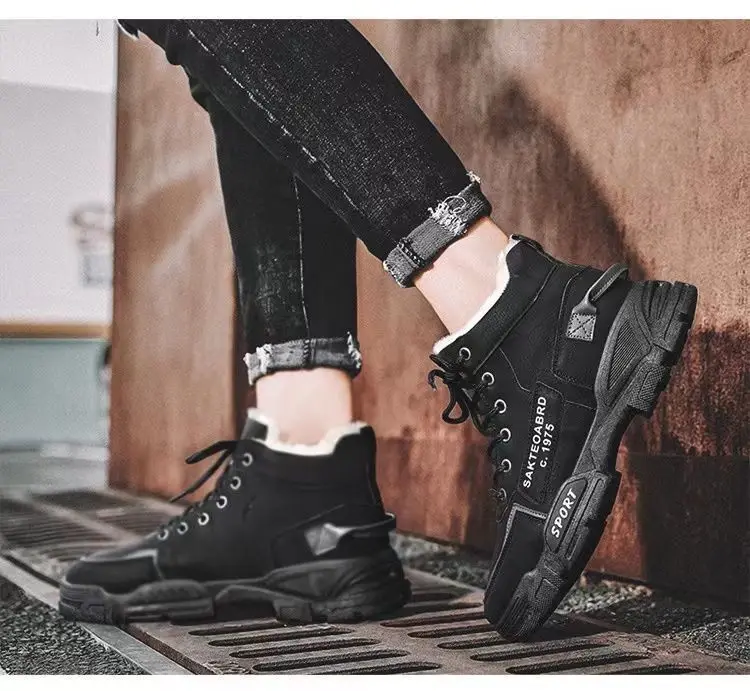 New Boots Men Winter Fashion Plush Shoes Snow Boots Male Casual Outdoor Sneakers Lace Up Warm Shoes Non Slip Ankle Boots Male New Boots Men Winter Fashion Plush Shoes Snow Boots Male Casual Outdoor Sneakers Lace Up Warm Shoes Non Slip Ankle Boots Male