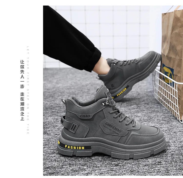 Mens Boots High Top Shoes Casual Winter Platform Designer Luxury Ankle Sport Chelsea Tactical Cowboy Work Safety Sneakers 안전화