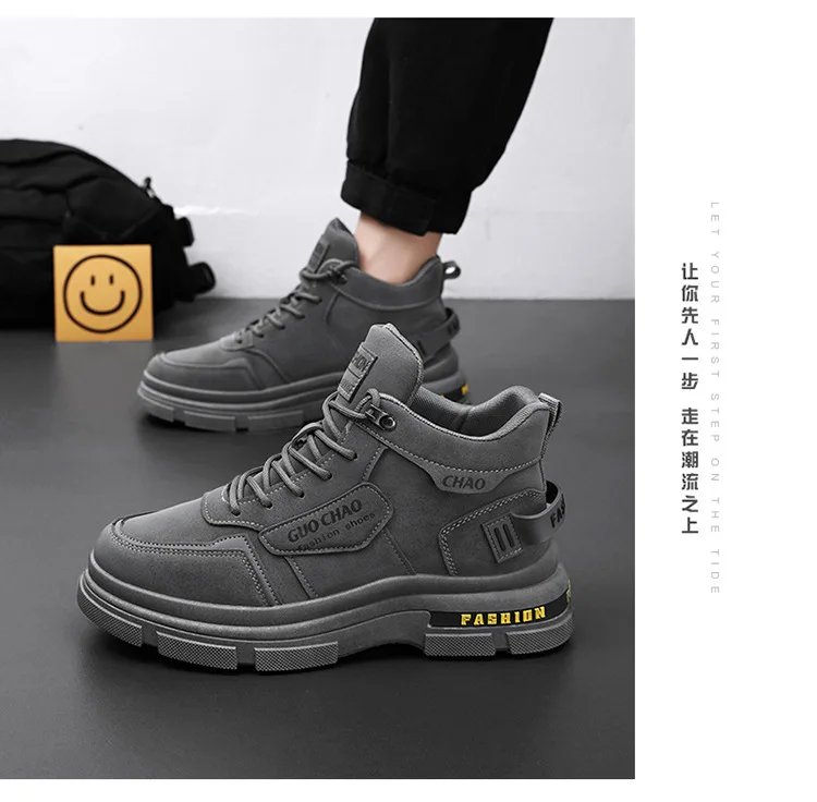 Mens Boots High Top Shoes Casual Winter Platform Designer Luxury Ankle Sport Chelsea Tactical Cowboy Work Safety Sneakers 안전화