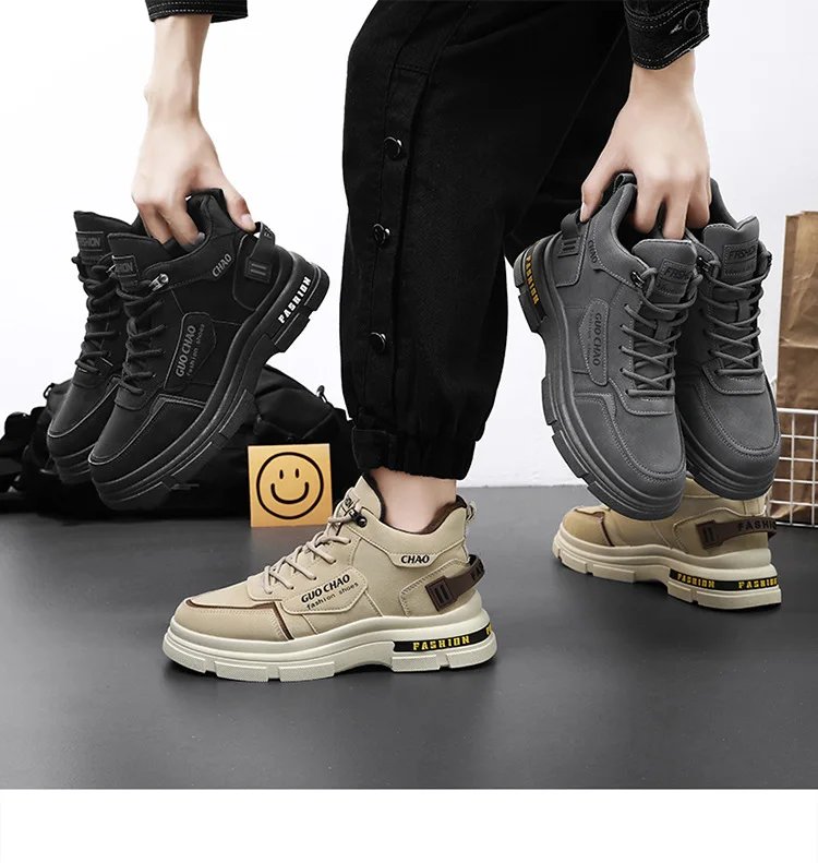 Mens Boots High Top Shoes Casual Winter Platform Designer Luxury Ankle Sport Chelsea Tactical Cowboy Work Safety Sneakers 안전화