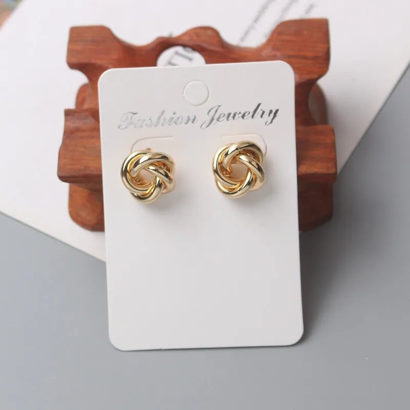 Tiny Metal Stud Earrings for Women Gold Color Twist Round Earrings Small Unusual Earrings boucles d'oreilles Fashion Jewelry Tiny Metal Stud Earrings for Women Gold Color Twist Round Earrings Small Unusual Earrings boucles d'oreilles Fashion Jewelry