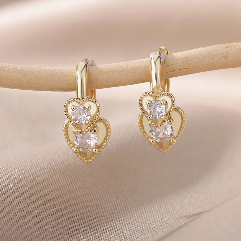 Zircon Round Hoop Earrings for Women Stainless Steel Round Circle Heart Evil Blue Earring Female Fashion Party Jewelry Gift BFF Zircon Round Hoop Earrings for Women Stainless Steel Round Circle Heart Evil Blue Earring Female Fashion Party Jewelry Gift BFF