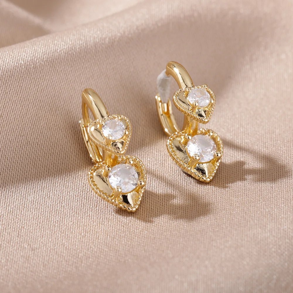 Zircon Round Hoop Earrings for Women Stainless Steel Round Circle Heart Evil Blue Earring Female Fashion Party Jewelry Gift BFF Zircon Round Hoop Earrings for Women Stainless Steel Round Circle Heart Evil Blue Earring Female Fashion Party Jewelry Gift BFF