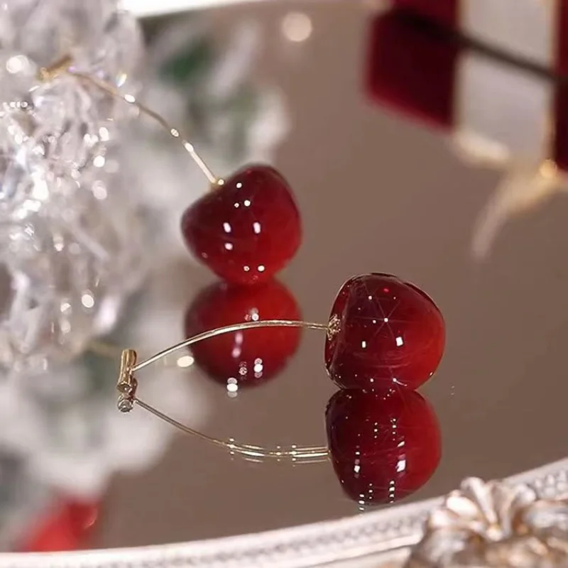 Small Fresh Sweet Lovely Cherry Cherries Cherries Earrings Pendant Fruit Earrings Red Cherry Earrings Charm Jewelry Small Fresh Sweet Lovely Cherry Cherries Cherries Earrings Pendant Fruit Earrings Red Cherry Earrings Charm Jewelry