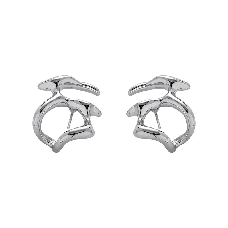 Irregular Liquid Metal Hollow Earrings Style Hip-Hop Punk Fashion Personality Long Earrings Ms Girl Travel Accessories Irregular Liquid Metal Hollow Earrings Style Hip-Hop Punk Fashion Personality Long Earrings Ms Girl Travel Accessories