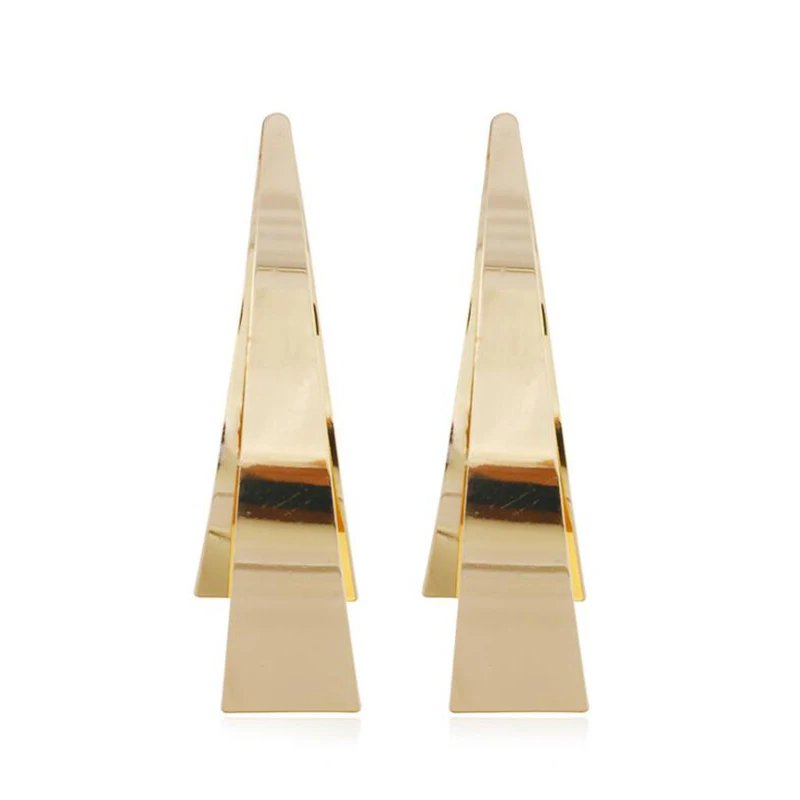 Gold Color Metal Drop Earrings Irregular Hollow Heart Pendants Earrings Twisted Geometric Personality Earrings for Women Gold Color Metal Drop Earrings Irregular Hollow Heart Pendants Earrings Twisted Geometric Personality Earrings for Women