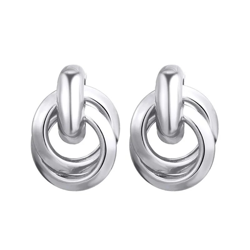 Gold Color Metal Drop Earrings Irregular Hollow Heart Pendants Earrings Twisted Geometric Personality Earrings for Women Gold Color Metal Drop Earrings Irregular Hollow Heart Pendants Earrings Twisted Geometric Personality Earrings for Women