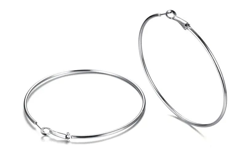 40-80mm Exaggerated Big Smooth Circle Hoop Earrings for Women Aros Simple Round Loop Ear Wedding Jewelry Brincos Cool Gift 40-80mm Exaggerated Big Smooth Circle Hoop Earrings for Women Aros Simple Round Loop Ear Wedding Jewelry Brincos Cool Gift