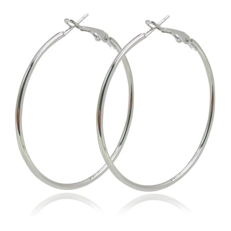40-80mm Exaggerated Big Smooth Circle Hoop Earrings for Women Aros Simple Round Loop Ear Wedding Jewelry Brincos Cool Gift 40-80mm Exaggerated Big Smooth Circle Hoop Earrings for Women Aros Simple Round Loop Ear Wedding Jewelry Brincos Cool Gift
