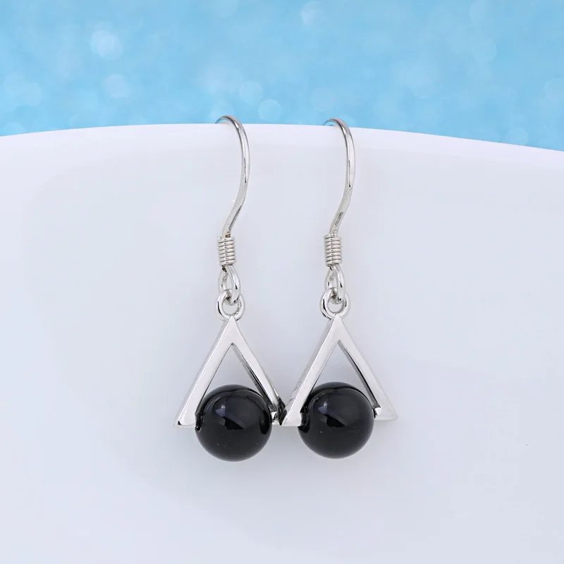 925 Sterling Silver Female Luxury Crystal Round Stud Earrings Vintage Wedding Jewelry White Zircon Stone Earrings Wholesale