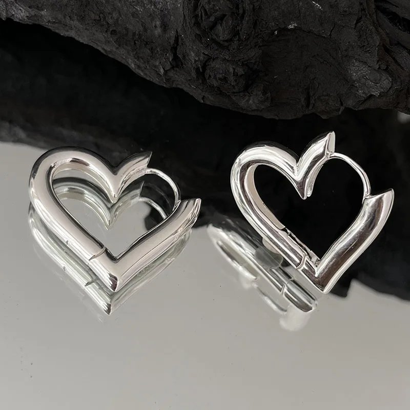925 Sterling Silver Vintage Heart Earrings For Women Trendy Earring Jewelry Prevent Allergy Party Accessories G 925 Sterling Silver Vintage Heart Earrings For Women Trendy Earring Jewelry Prevent Allergy Party Accessories G