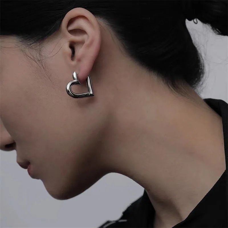 925 Sterling Silver Vintage Heart Earrings For Women Trendy Earring Jewelry Prevent Allergy Party Accessories G 925 Sterling Silver Vintage Heart Earrings For Women Trendy Earring Jewelry Prevent Allergy Party Accessories G