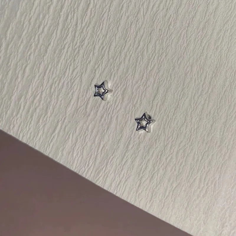 2023 Trend Silver Color Plated Hollow Star Hoop Earring For Women Fashion Vintage Accessories Aesthetic Jewelry Gift 2023 Trend Silver Color Plated Hollow Star Hoop Earring For Women Fashion Vintage Accessories Aesthetic Jewelry Gift
