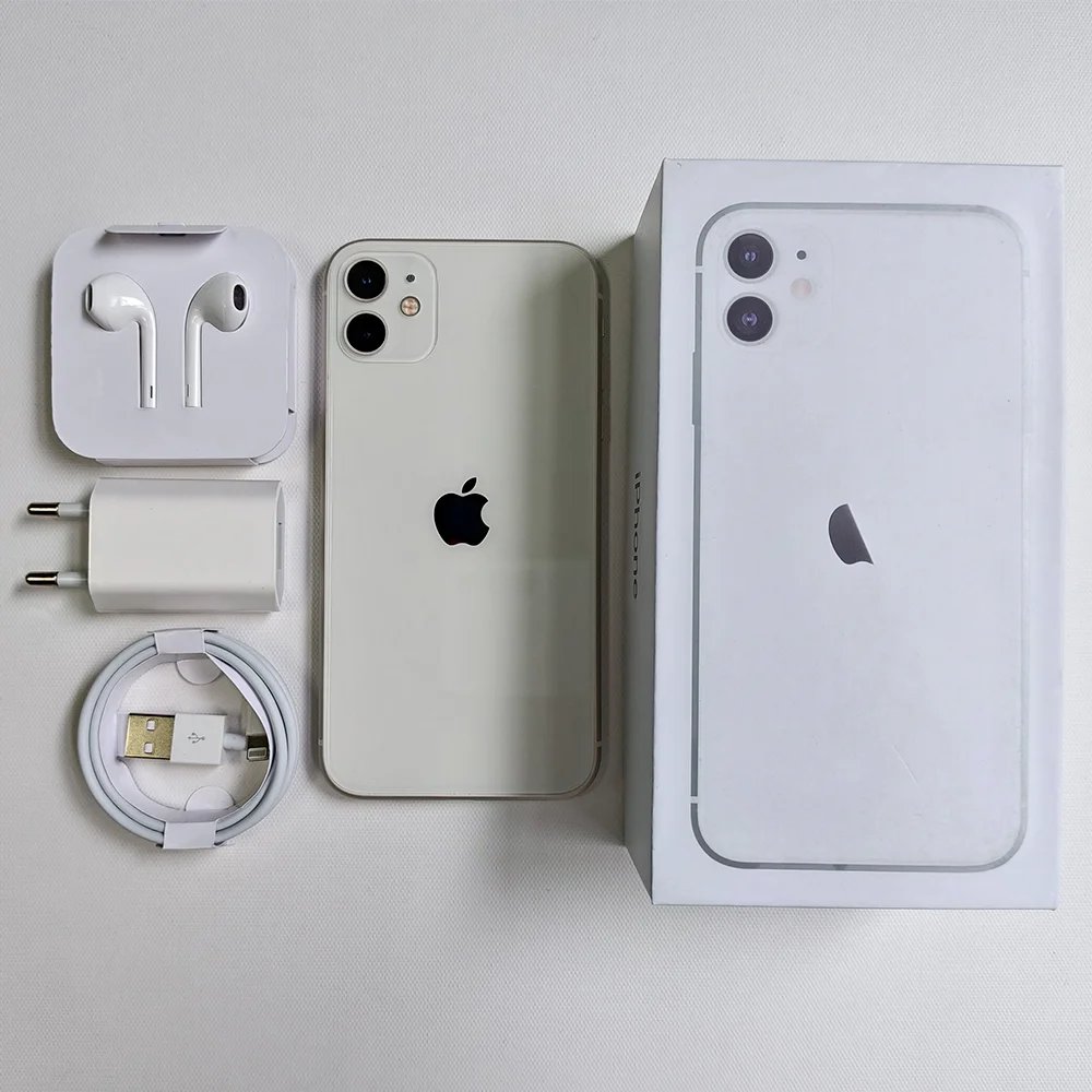 Original Unlocked Apple iPhone 11 4G LTE Mobile Phone NFC 64/128/256GB ROM 6.1'' IPS Screen 12MP A13 Bionic Hexa-core CellPhone