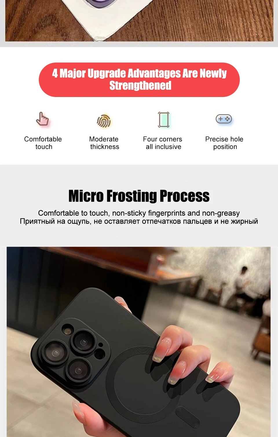 Luxury For Magsafe Matte Phone Cases For iPhone 13 11 12 14 15 Pro Max Magnetic Wireless Charging Case Lens Protector Soft Cover