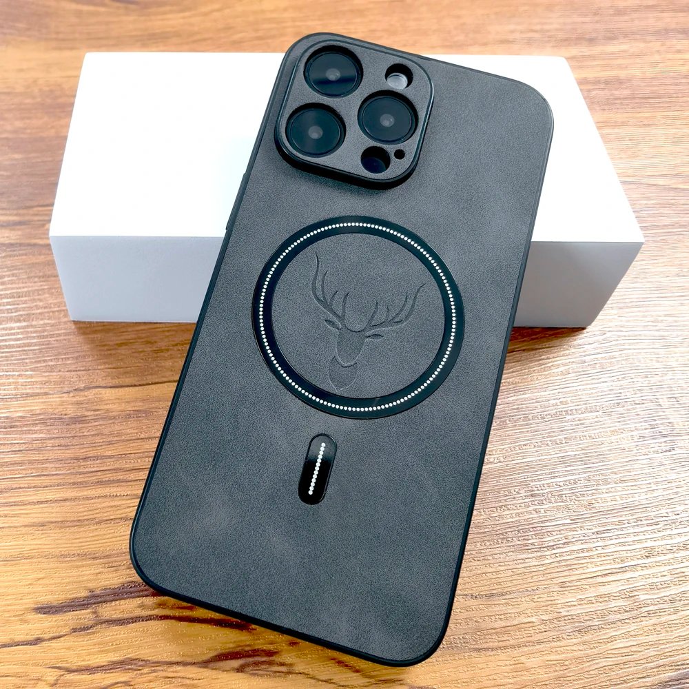 Luxury PU Leather Deer Case For iPhone 16 15 14 13 12 11 Pro Max Plus 15Pro 14Pro 13Pro ProMax For Magsafe Wireless Charge Cover Luxury PU Leather Deer Case For iPhone 16 15 14 13 12 11 Pro Max Plus 15Pro 14Pro 13Pro ProMax For Magsafe Wireless Charge Cover