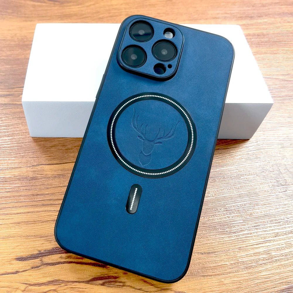 Luxury PU Leather Deer Case For iPhone 16 15 14 13 12 11 Pro Max Plus 15Pro 14Pro 13Pro ProMax For Magsafe Wireless Charge Cover Luxury PU Leather Deer Case For iPhone 16 15 14 13 12 11 Pro Max Plus 15Pro 14Pro 13Pro ProMax For Magsafe Wireless Charge Cover