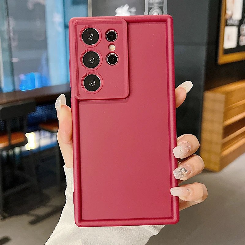 Soft TPU Case For Samsung Galaxy A56 A55 A54 A53 A35 A15 A16 A25 5G S24 S22 S25 Ultra S23 FE Candy Color Silicone Phone Cover