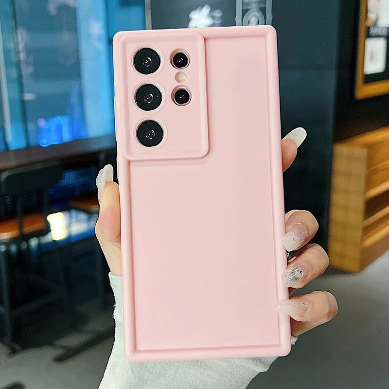 Soft TPU Case For Samsung Galaxy A56 A55 A54 A53 A35 A15 A16 A25 5G S24 S22 S25 Ultra S23 FE Candy Color Silicone Phone Cover