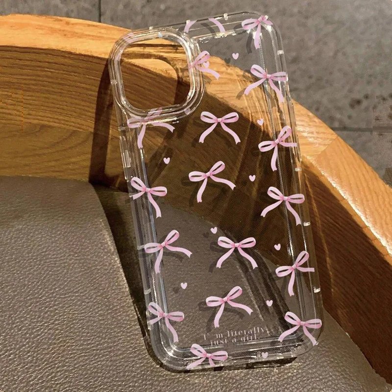 Cute Pink Heart Bow Case for IPhone 16 15 14 13 12 11 Pro Max 13 12Mini XS XR 7 8Plus SE 2022 Shockproof Soft Clear Cases Coque Cute Pink Heart Bow Case for IPhone 16 15 14 13 12 11 Pro Max 13 12Mini XS XR 7 8Plus SE 2022 Shockproof Soft Clear Cases Coque