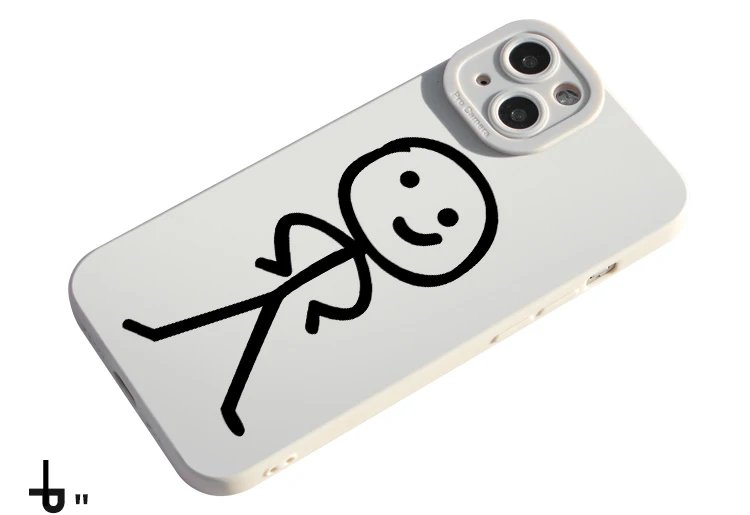 Cute Cartoon Matchman Matte Silicone Phone Case For iPhone 16 11 12 13 14 15 Pro Max XR XS X 7 8 Plus SE2 16E Soft Back Cover