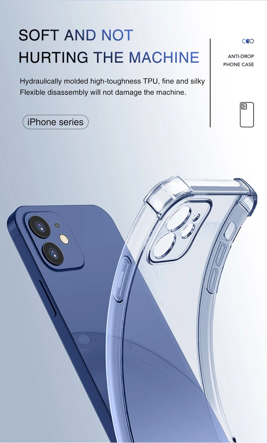 Thick Shockproof Silicone Clear Phone Case For iPhone 11 12 13 14 15 16 Pro Max Mini X XS XR 7 8 Plus SE2 Transparent Soft Cover Thick Shockproof Silicone Clear Phone Case For iPhone 11 12 13 14 15 16 Pro Max Mini X XS XR 7 8 Plus SE2 Transparent Soft Cover