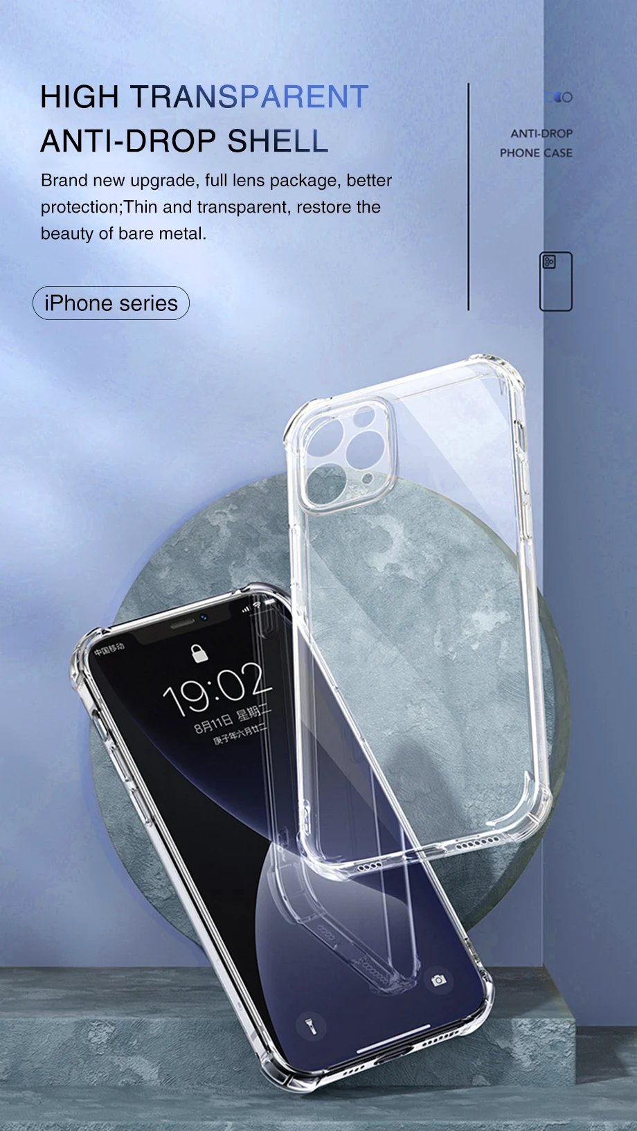 Thick Shockproof Silicone Clear Phone Case For iPhone 11 12 13 14 15 16 Pro Max Mini X XS XR 7 8 Plus SE2 Transparent Soft Cover Thick Shockproof Silicone Clear Phone Case For iPhone 11 12 13 14 15 16 Pro Max Mini X XS XR 7 8 Plus SE2 Transparent Soft Cover