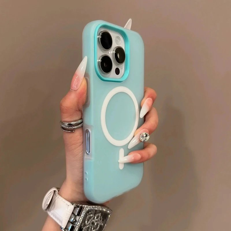 Luxury Candy Magsafe Wireless Charge Matte Phone Case For iPhone 11 12 13 14 15 16 Pro Max Plus Magnetic Bumper Cases Cover