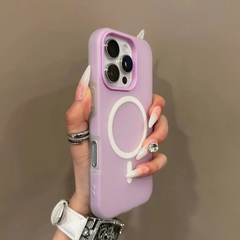 Luxury Candy Magsafe Wireless Charge Matte Phone Case For iPhone 11 12 13 14 15 16 Pro Max Plus Magnetic Bumper Cases Cover