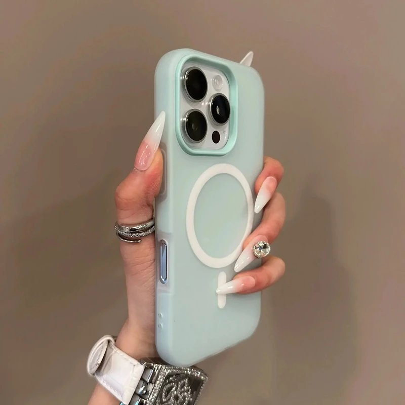 Luxury Candy Magsafe Wireless Charge Matte Phone Case For iPhone 11 12 13 14 15 16 Pro Max Plus Magnetic Bumper Cases Cover