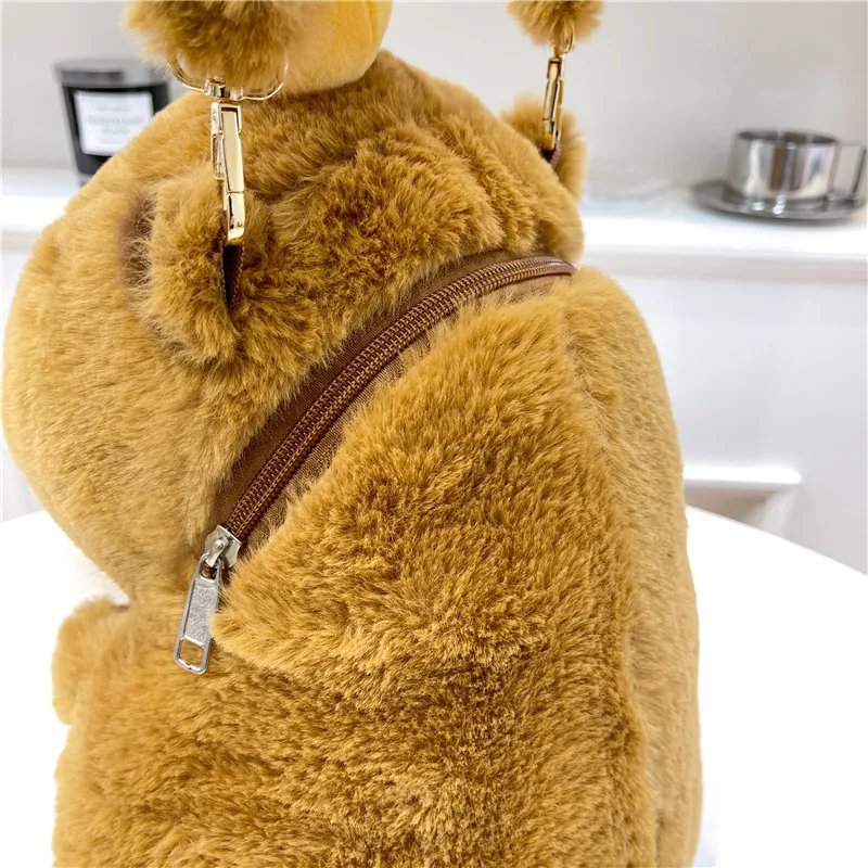Cute Soft Plush Capybara Backpack Girl Fashionable Crossbody Bag for Women Kawaii Shoulder Bag for Children Gifts for Girlfriend