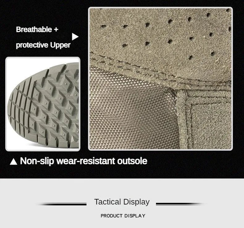Men's Outdoor Combat Boots Mountaineering Training Shoes Lightweight Waterproof Tactical Boots Hiking Mesh Shoes