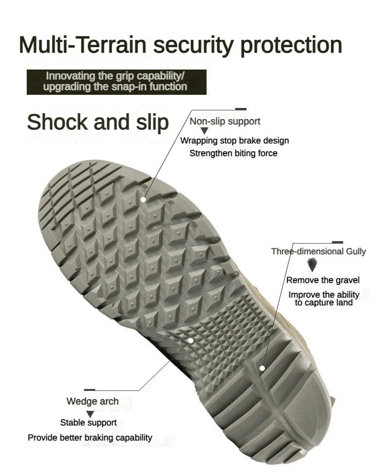 Men's Outdoor Combat Boots Mountaineering Training Shoes Lightweight Waterproof Tactical Boots Hiking Mesh Shoes