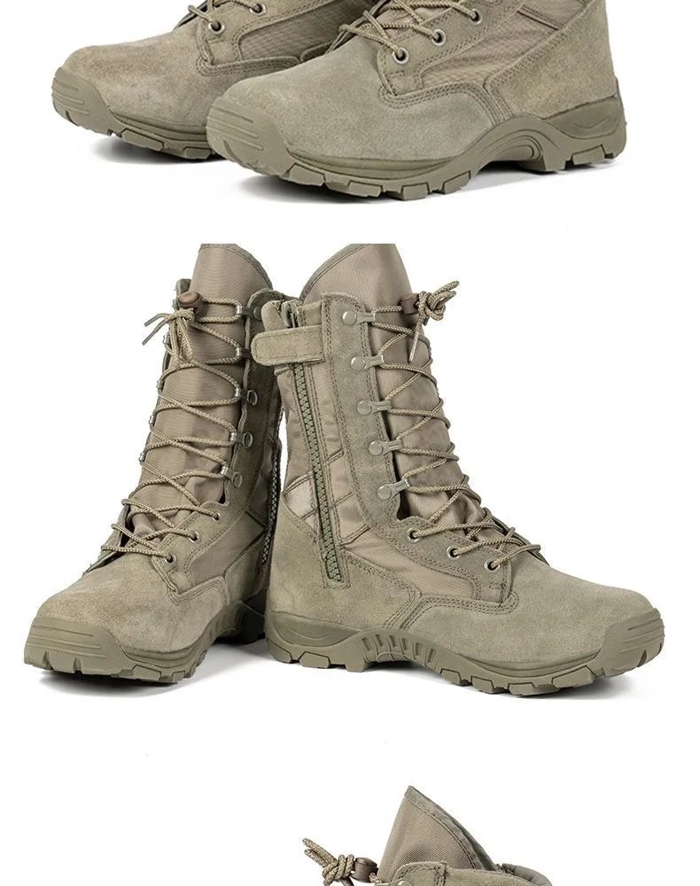 2025 New High Top Combat Boots Green Desert Brown Boot Lightweight Training Boots Hiking Boots Man Tactical Boots